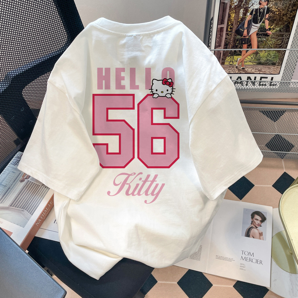 Cintage♡Sport Shirt, Korean style cute hello kitty print baggy short sleeves baju #1759