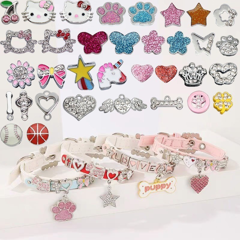 Fashion 8MM Alloy Slide Charm Heart Paw Diy Charms Fit For 8mm Bracelet Wristband Jewelrys Accessories Making