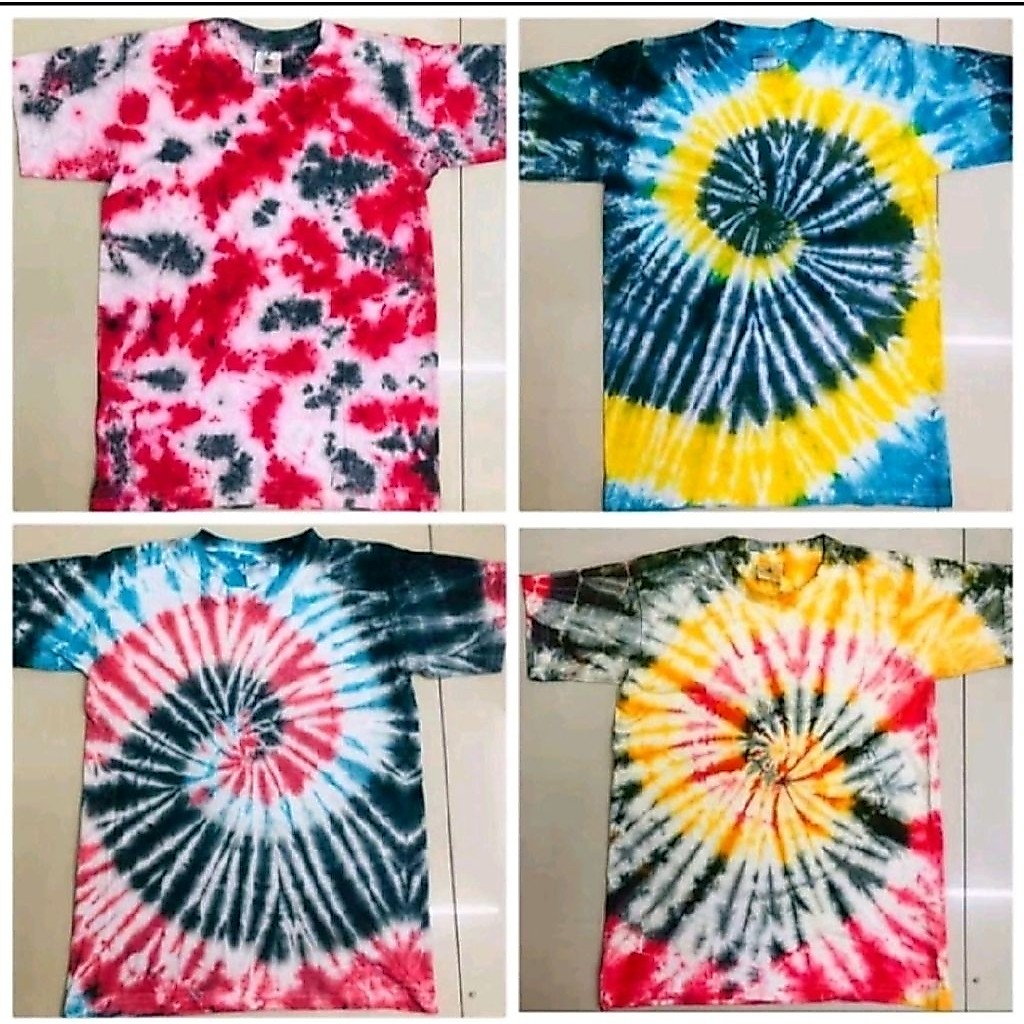 Tie Dye Batik T-Shirt for Men & Women | Random Color | Size S-6XL | Casual Cotton Tee
