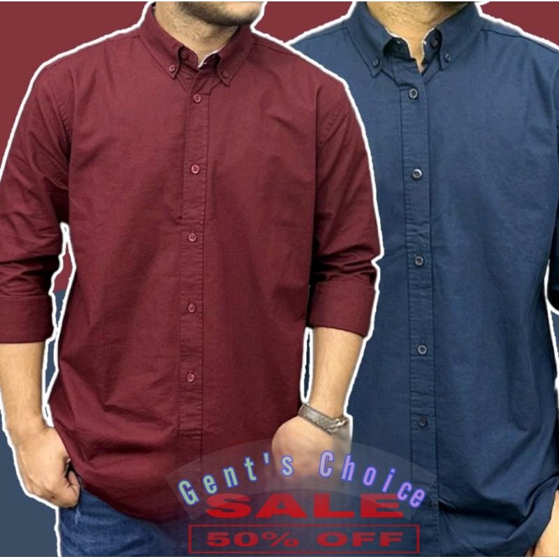 kemeja formal lelaki cotton baju lelaki [No Logo] Men shirt Long Sleeve Plain Formal Shirt