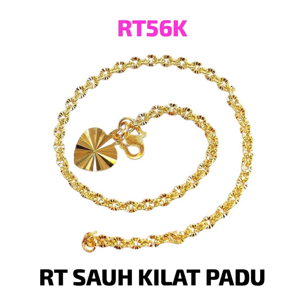 Wing Sing Rantai Tangan Sauh Matahari Padu Licin Emas 916 / 916实心万字手链 / 916 Gold Sunflower Bracelet