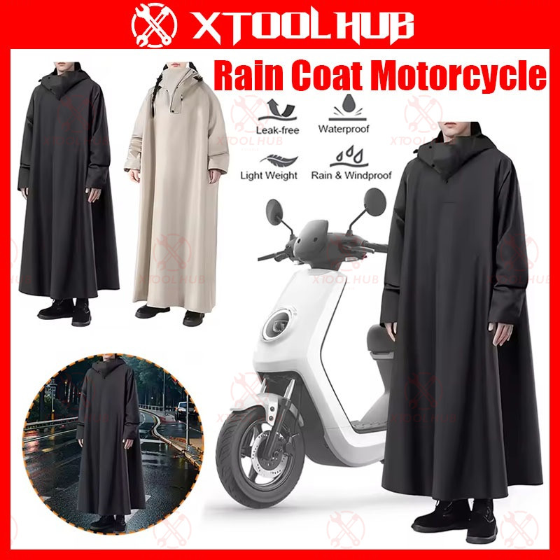 Thickened Lengthened Rain Coat Motorcycle Waterproof Unisex Hooded Poncho Raincoat Baju Hujan 雨衣