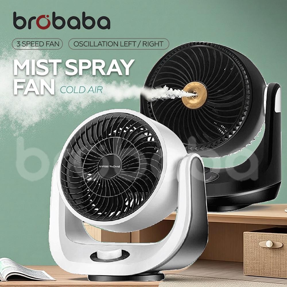 BROBABA 3 Speeds Table Fan Wide Angle Air Circulator Fan 80W Strong Wind Kipas Peredaran Udara Low Noise Fan 电风扇