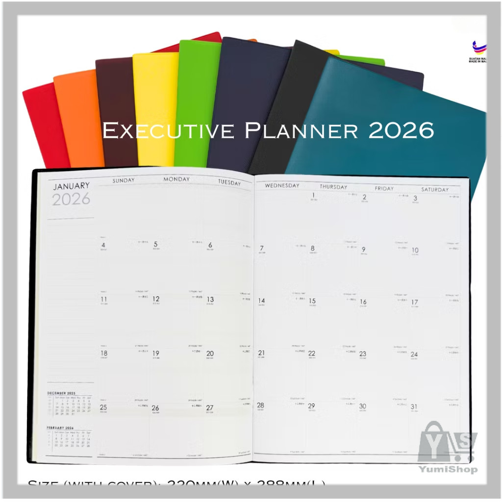 [Ready Stock] Executive Planner 2026 A4 Size Corporate Planner Diary Table Desk Calendar Planner