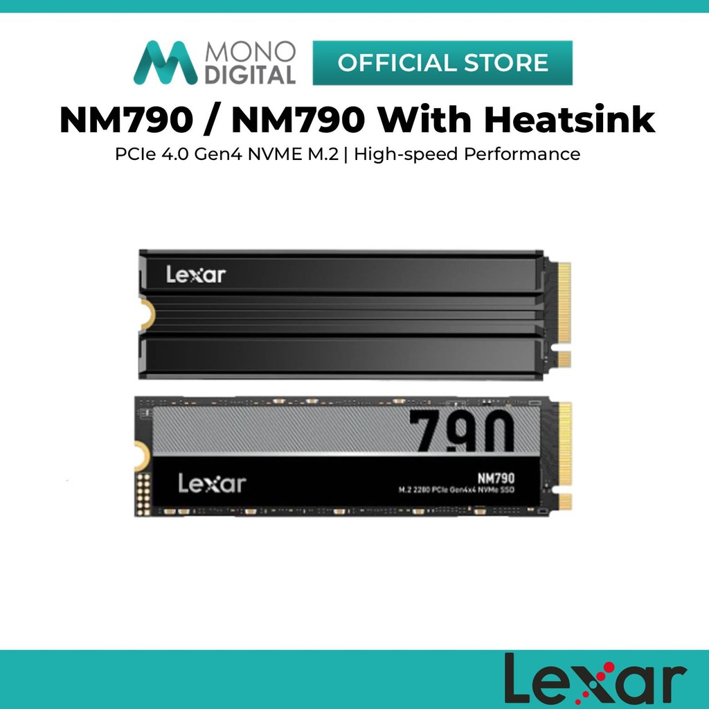 LEXAR Internal NVME SSD 1TB / 2TB NM790 / NM790 (Heatsink) M.2 2280 PCIE GEN 4X4 Solid State Drive P