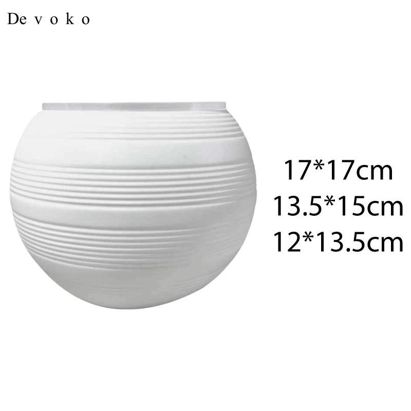 Devoko Self Watering Flower Pot Spherical Plastic Pot Indoor Outdoor Planter Large Garden Pot for Desktop Houseplants Office