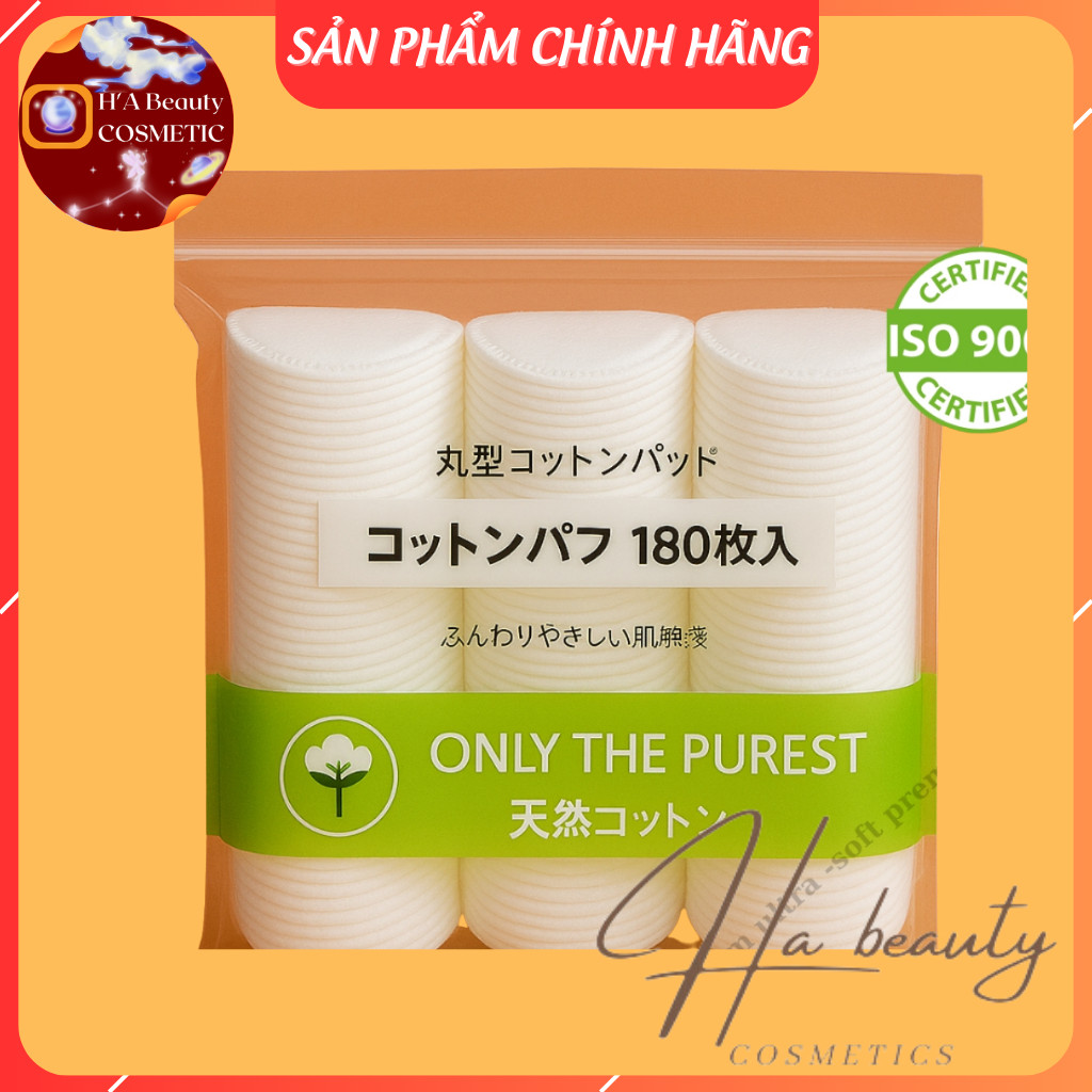 (Combo of 2 Packs) Japanese MNS Makeup Remover Cotton Pads 100% Cotton, 180 soft and smooth makeup remover Cotton pads.
