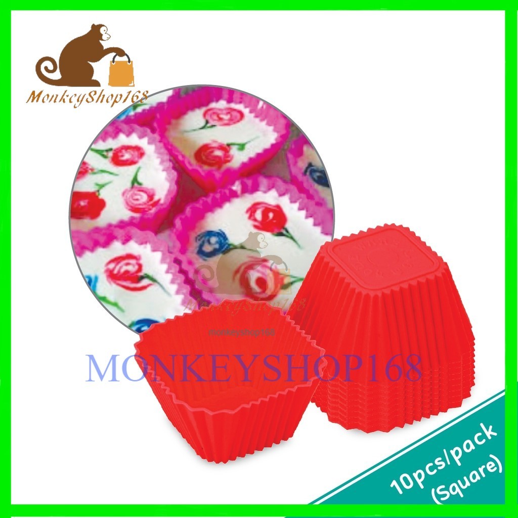 Acuan Jelly Square KA6 Jelly Cup /Jelly Mould / Muffin Cup / Pudding Cup / Acuan Jeli 10PCS