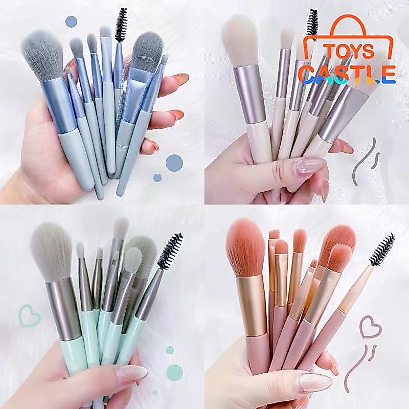 [Fast Shipping] 8pcs/Set Mini Makeup Brush Set/Eyeshadow Brush/Blush Brush Set 8 Cute Mini Soft Beauty Tools
