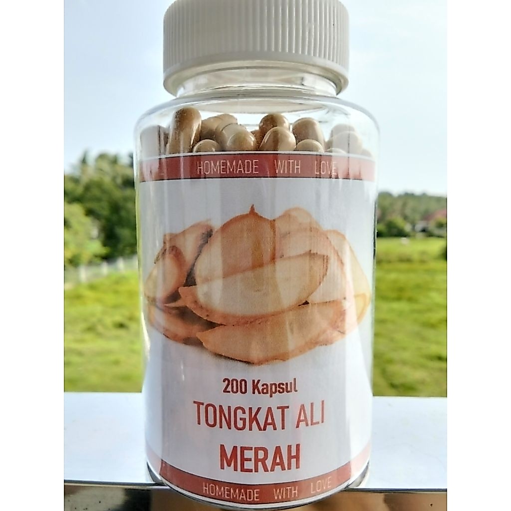 200 Kapsul Tongkat Ali Merah Pure Powder
