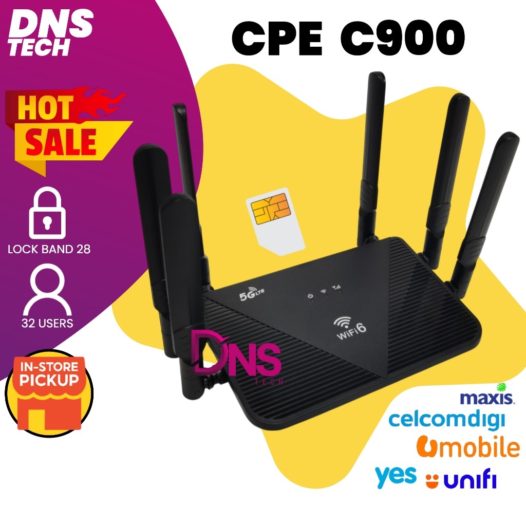 C900 Modem Unlimited Data Hotspot Wireless Router WiFi 4G All Operator Router WiFi SIM Card Huawei LTE CPE