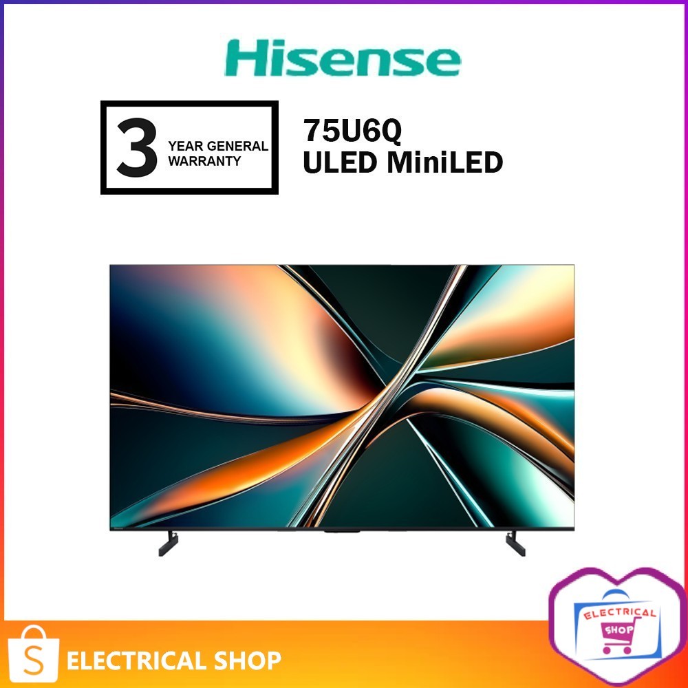 Hisense 55'' / 65'' / 75'' / 85'' U6Q 55U6Q / 75U6Q / 85U6Q / U6S 65U6S 4K ULED Mini-LED TV / Dolby Atmos Television