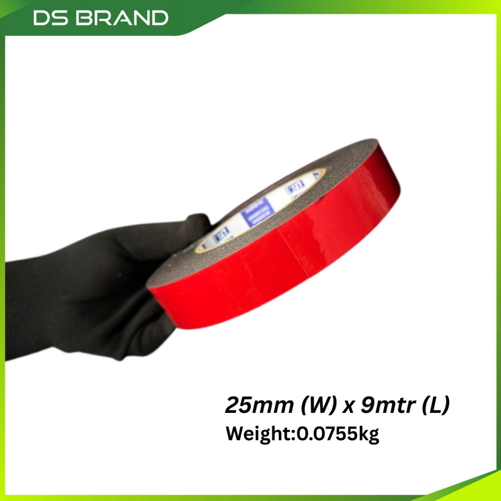 Pita Dua Sisi Hitam Buih PE Kukuh/Heavy Duty Lti PE Foam Black Double Side Tape Peel-Stick Size 100mm, 340mm, 500mm M5