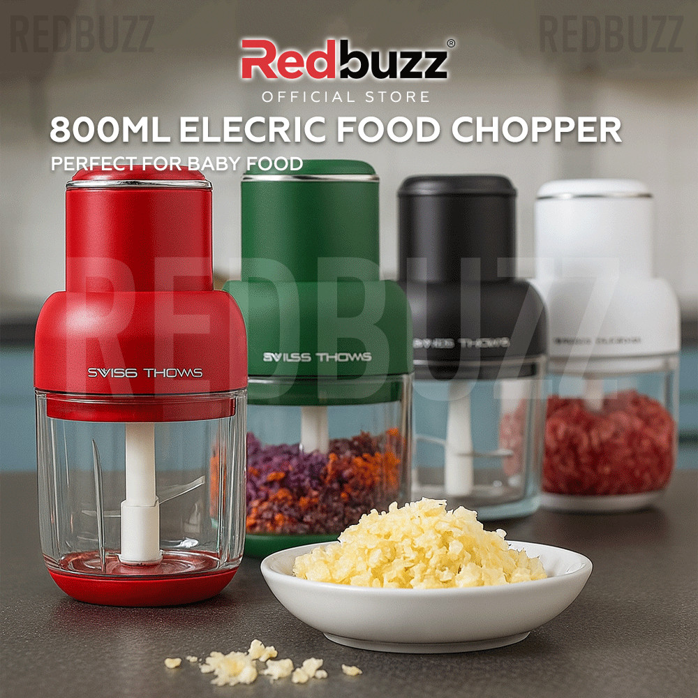 REDBUZZ 800ML Mesin Pengisar Mini Blender & Electric Food Chopper Mixer Blender Cutter Shredder Mincer Grinder 搅蒜器