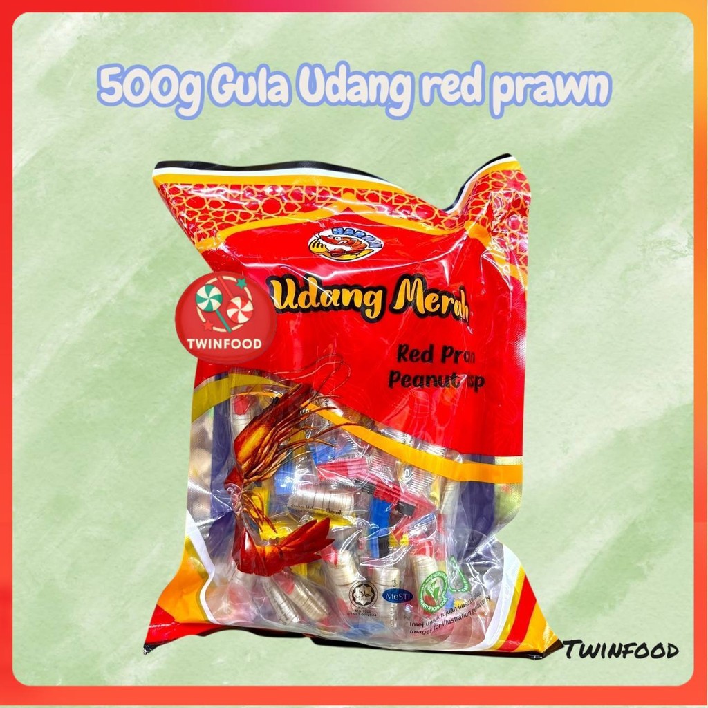 500g Khy Gula Udang/red prawn peanut crisp (tf