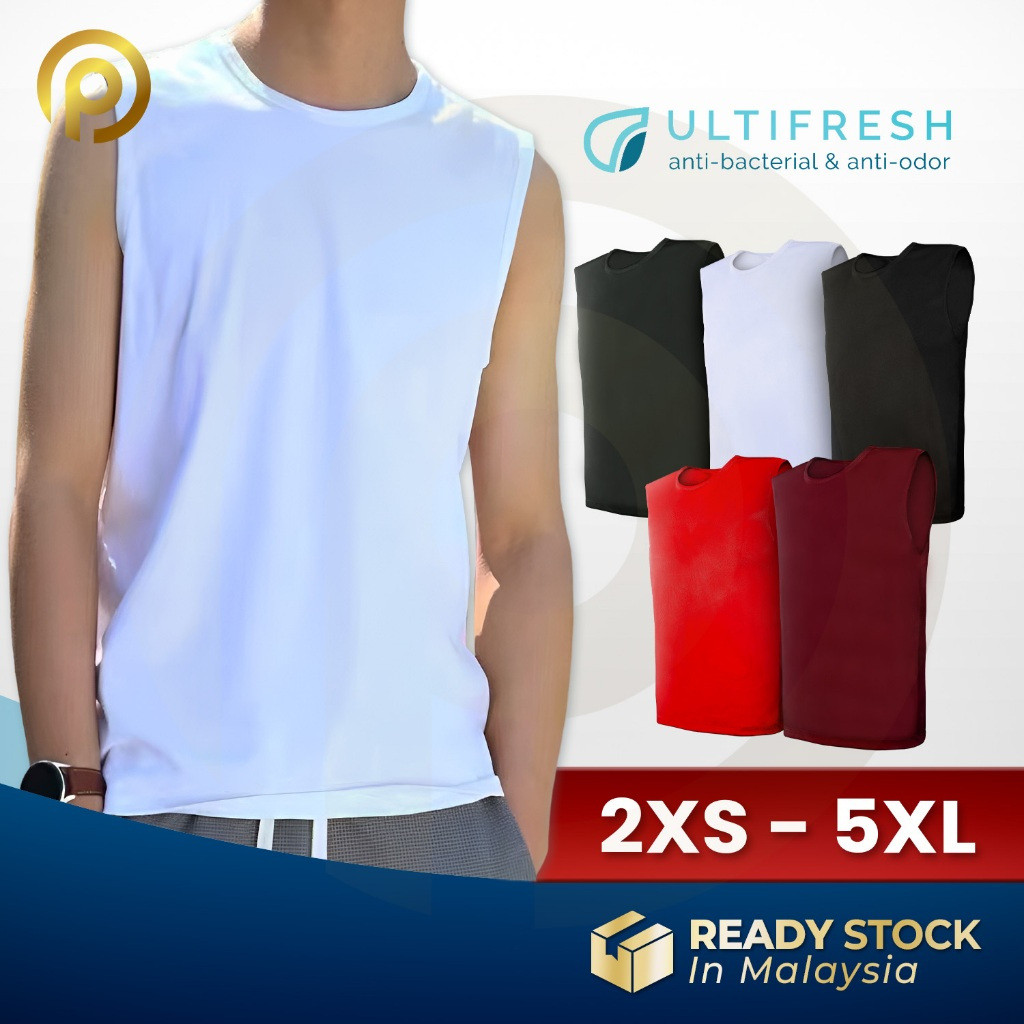 Fitness Sport Singlet Sleeveless Top Unisex Ultifresh UDF02 1.0 Short Sleeve Tee Tshirt Gym Vest