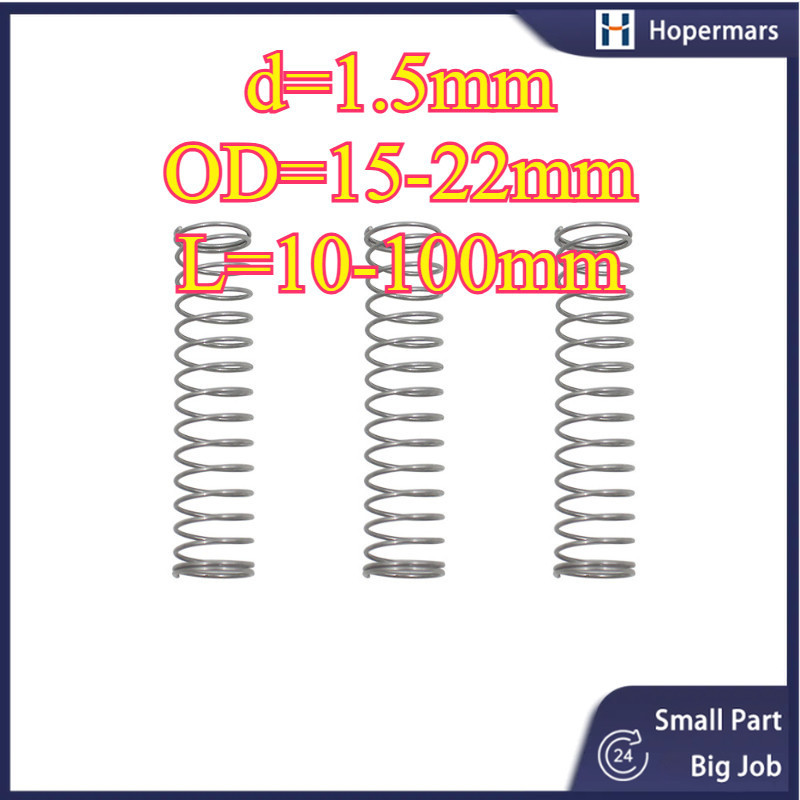 compression spring (SPRING STEEL STAINLESS STEEL) wire  304 Stainless Steel d1.5mm * OD15-22mm * L10-100mm (HA-XDT-MY-1)