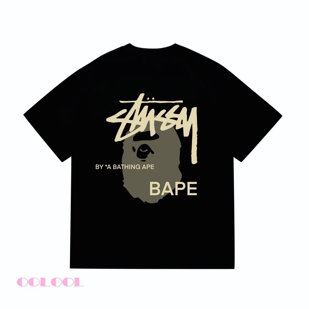 (Kid & Adult Size) BA.PE STU Ape Logo Print T-Shirt | High Quality Unisex Style 100%cotton fashion