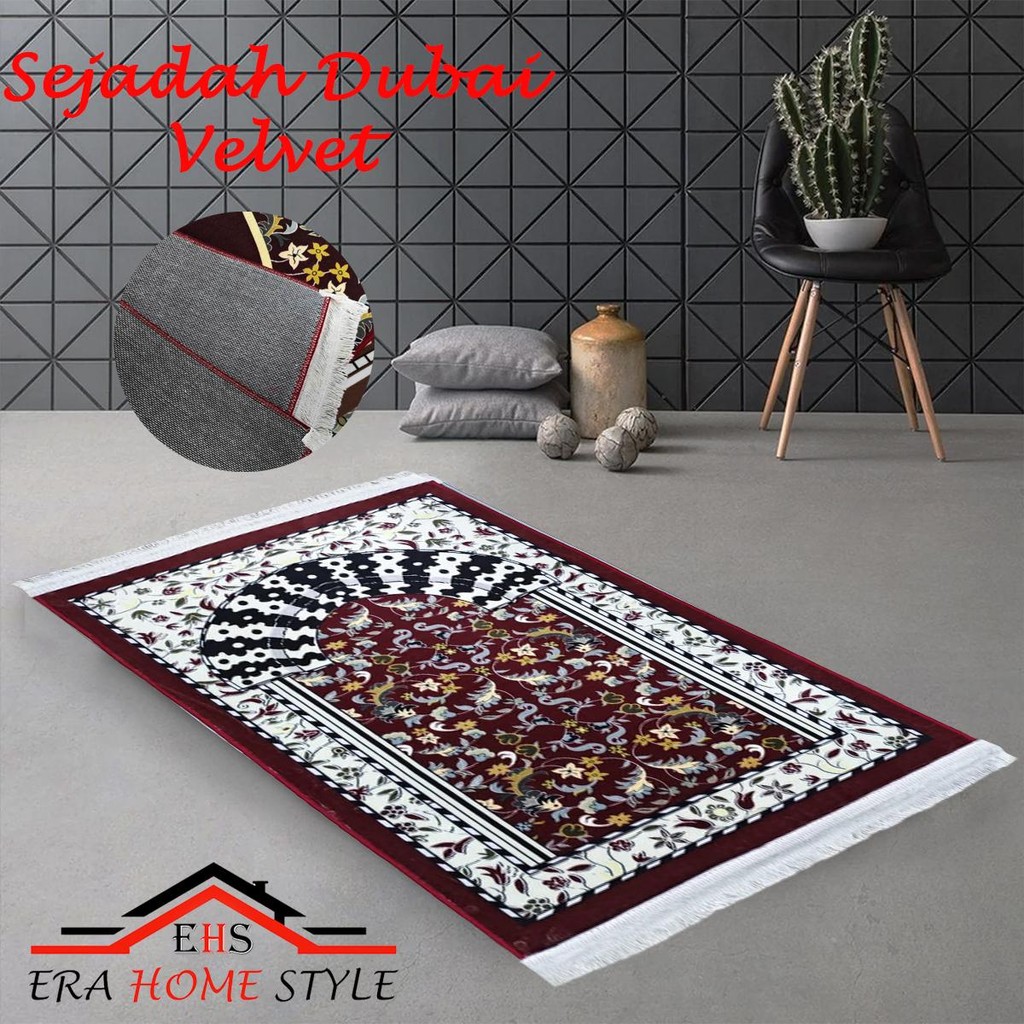 Sejadah Dubai Baldu Tebal Lembut Sejadah Saiz Dewasa Solat Attire 70x110cm Sejadah Untuk Hadiah Premium Quality