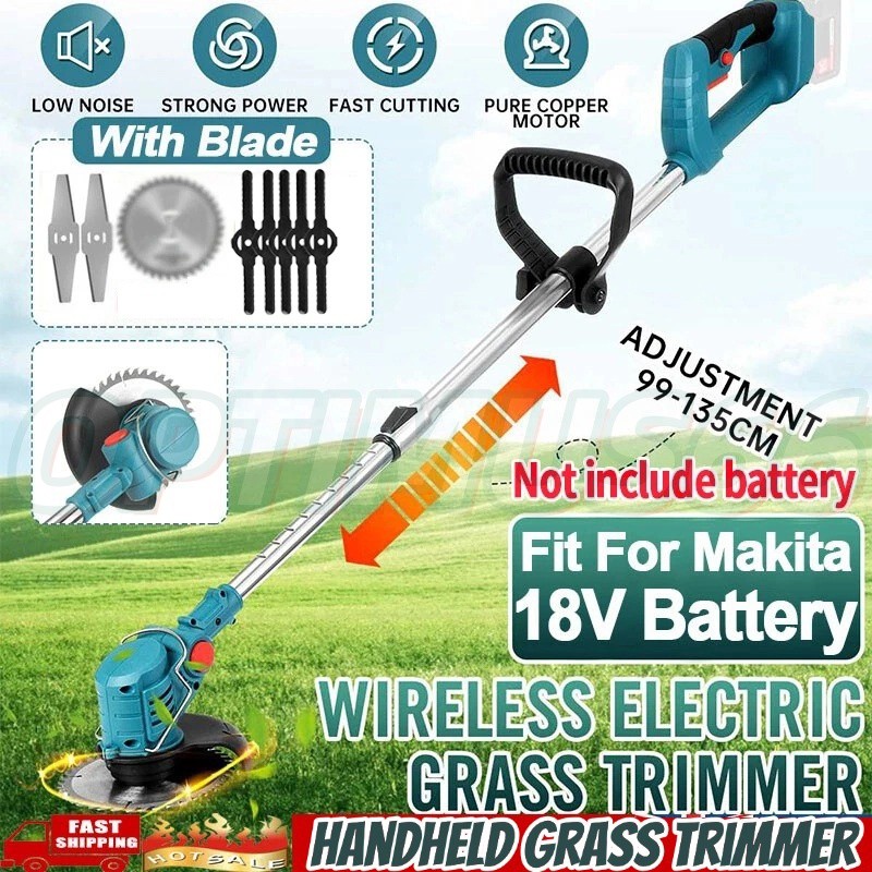 【Free 2 Batteries+1 Charger】Makita Mesin Rumput Bateri Cordless Grass Cutter Mesin Potong Rumput Elektrik Trimmer Rumput