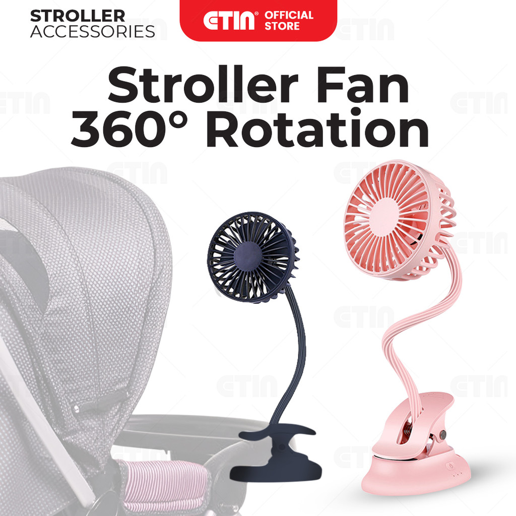 Stroller Fan 360 Degree Rotation USB Clip Fan USB Rechargeable Mini Fan Octopus Tripod Fan Power Bank 夹子风扇 Kipas Klip