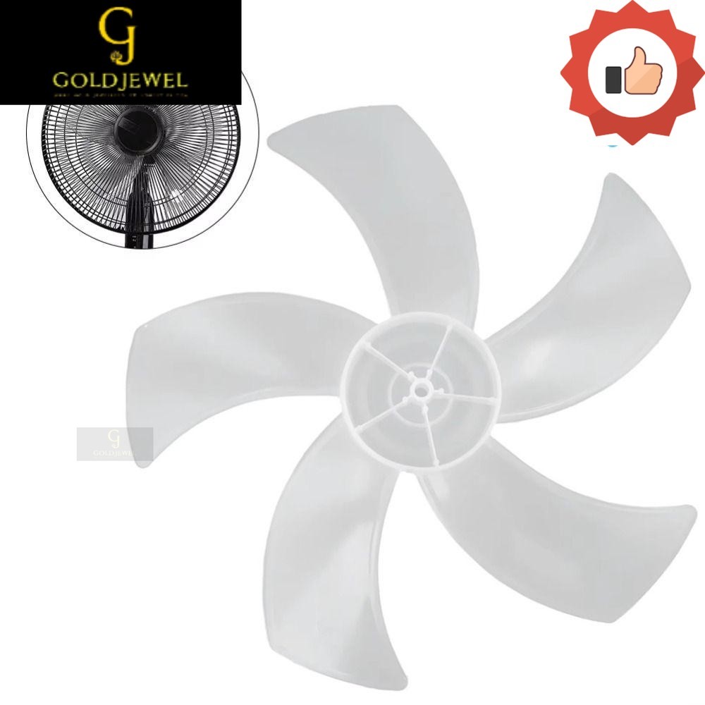 [MDJ]  Fan Blade, 16 Inch Slow Noise Five Blades Fan,  Big Wind Fan Accessories for Pedestal Fan Table Fan Wall Fan