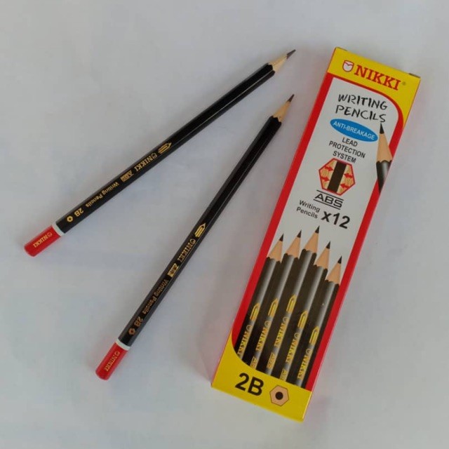 Stok Sedia Pensel Nikki 2B 199 Pensel Kayu Tulisan Lancar /Nikki 2B 199 Pencil Smooth Writing Wooden Pencil