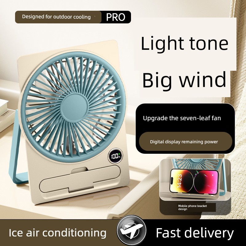 kipas mini genggam kipas mini rechargeable kipas turbo 2026 New Ultra-Thin Small Fan usb Charging Student Dormitory Office Work Position Desktop Silent Ultra-Long Battery Life High Wind Mini Portable Small Desktop Outdoor Camp