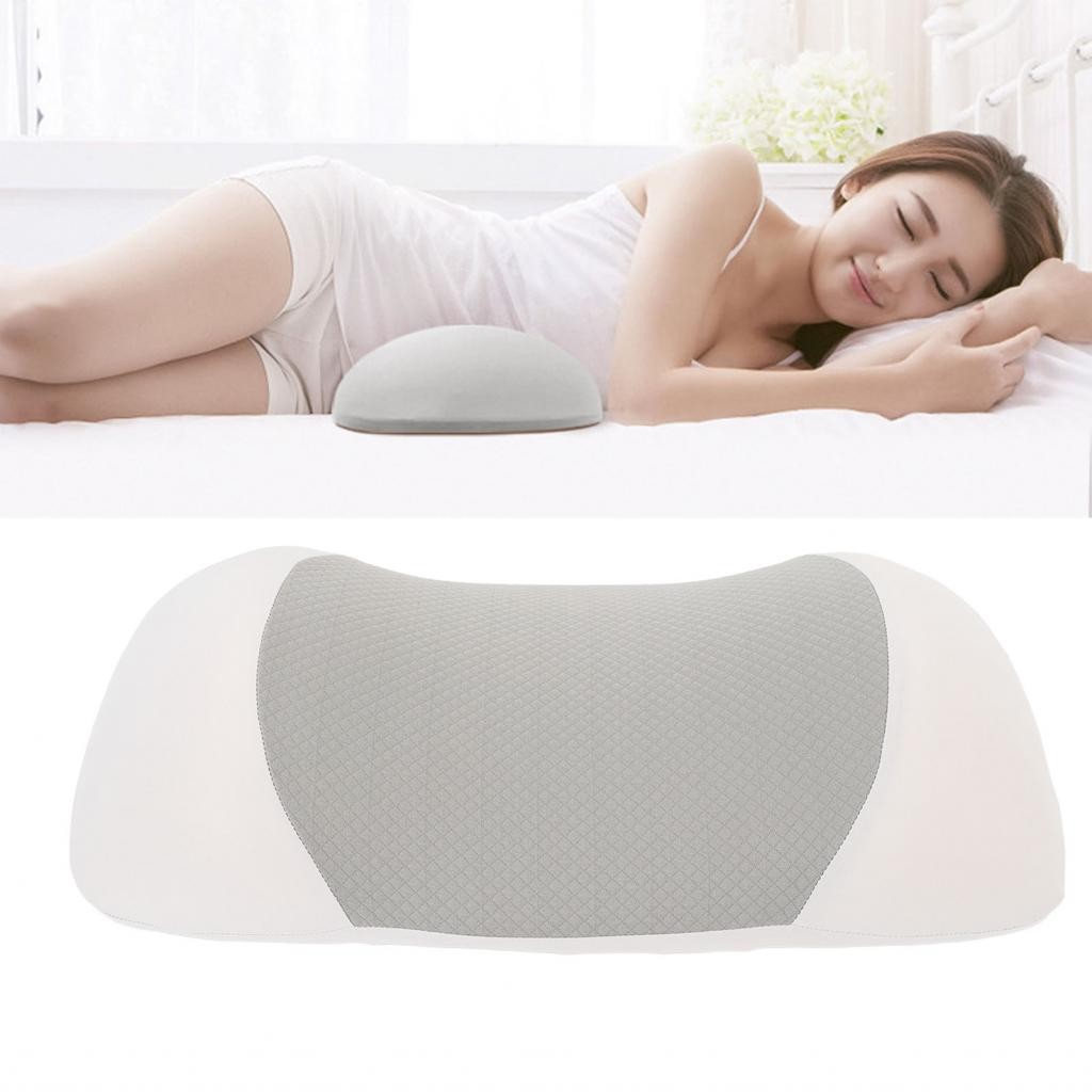 punkstyle-my Lower Back Pillow for Bed  Removable Cover Lumbar Sleeping Breathable Home Office and Car (Grey)