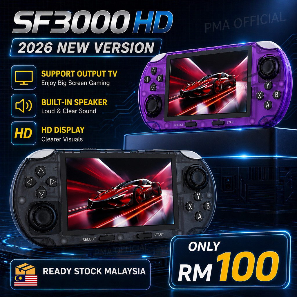 PSP SF3000 HD 4.5 inch IPS Screen Support PS1 & Retro 20K games Handheld Game Console