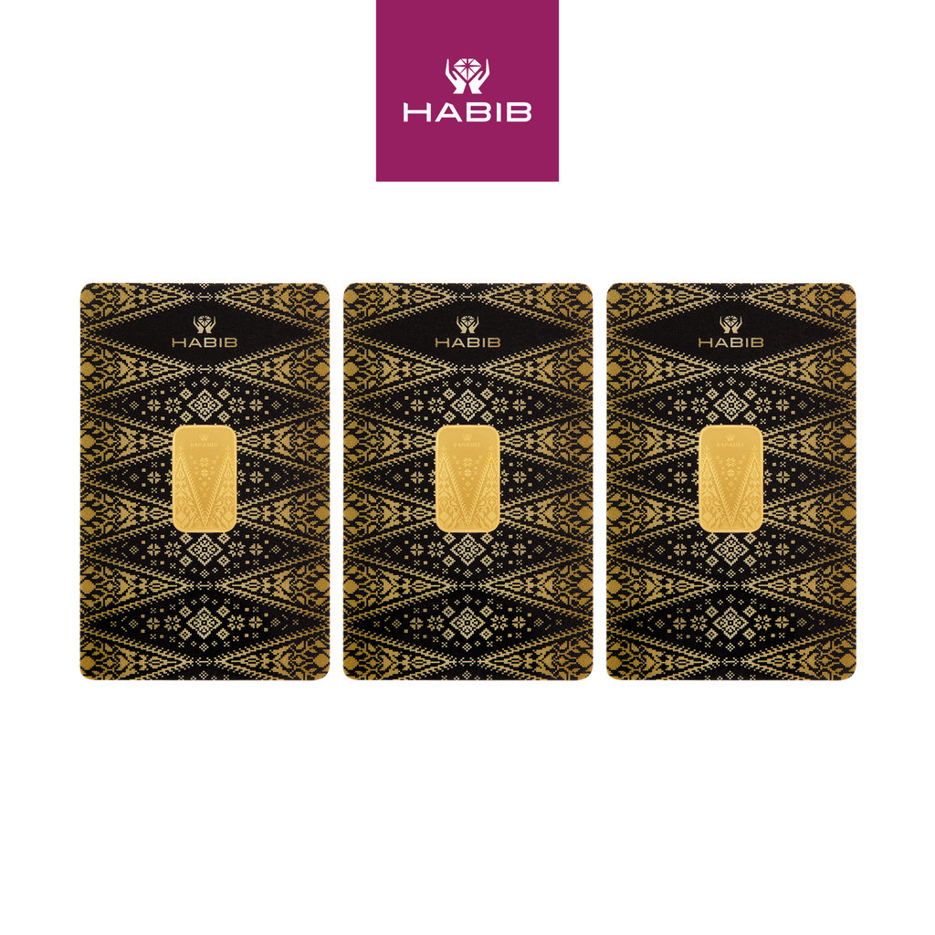 HABIB 3g Bundle (1g x 3pcs) 999.9 Gold Bar (Songket Collection) -&hellip;