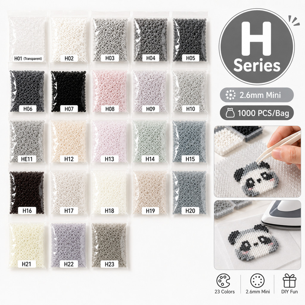 [MY Local Ready Stock]MARD H Series Mini Perler Beads Refill 23 Colors 2.6mm Fuse Beads Iron Beads for Pixel Art DIY Craft Kids 拼豆豆补充包