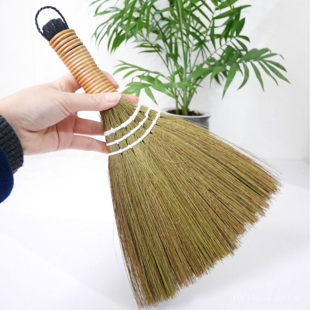 Handmade Miscanthus Grass Broom - Soft Whisker for Floor & Windowsill, Efficient Hair/Dust Cleaning, Eco-Friendly Home Cleaning Tool with Natural Fiber Duster