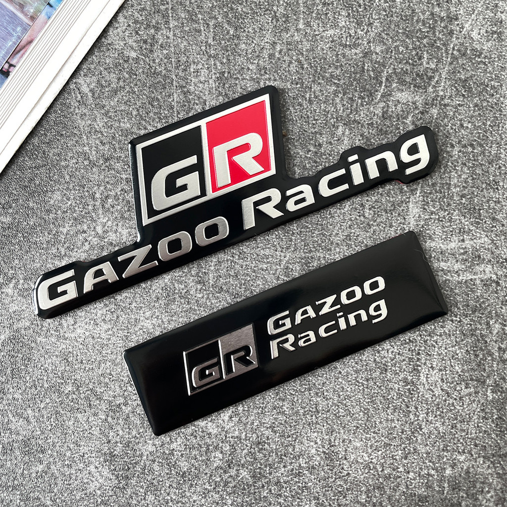 Toyota GR 3D Aluminum Car Badge Sticker Side Fender Tail Decal forToyota GR Sport Gazoo Racing CHR VIOS 