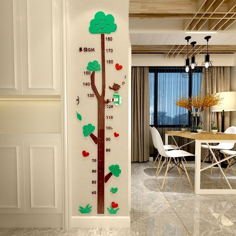 Height Sticker 儿童 学生小孩 Null 现货& 热卖卡通3d立体墙贴画儿童量身高墙贴null宝宝客厅卧室装饰测null  06.23  PD