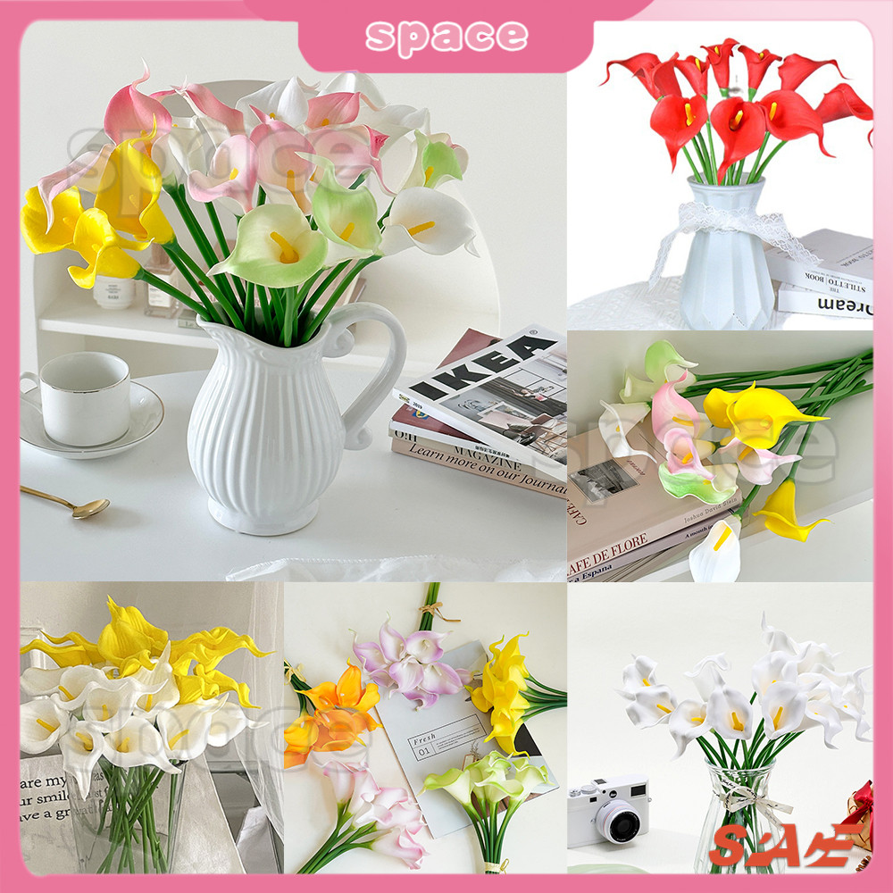 1 PC Calla Lily Comel Artificial Flower Home Wedding Birthday Premium Bunga Hiasan Ruang Tamu Gift 假花束