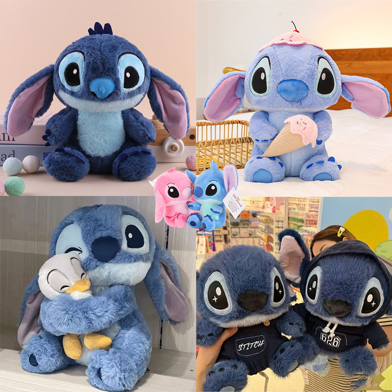 Stitch Cute Plush Pillow Doll Lilo & Stitch Creative Stuffed Couple Keychain Pendant Gifts