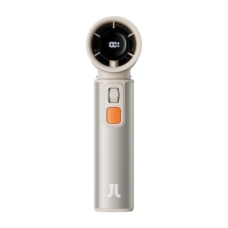 Gzk JISULIFE Kipas Pegang Tangan Ultra 1 Kipas Turbo, Kipas Peribadi Mini Boleh Laras 100 Kelajuan, Kipas Boleh Dicas Semula USB 9000mAh Dikendalikan Bateri, Paparan LED, Kipas Pegang Tangan Coklat Kipas Kecil Mini Mudah Alih