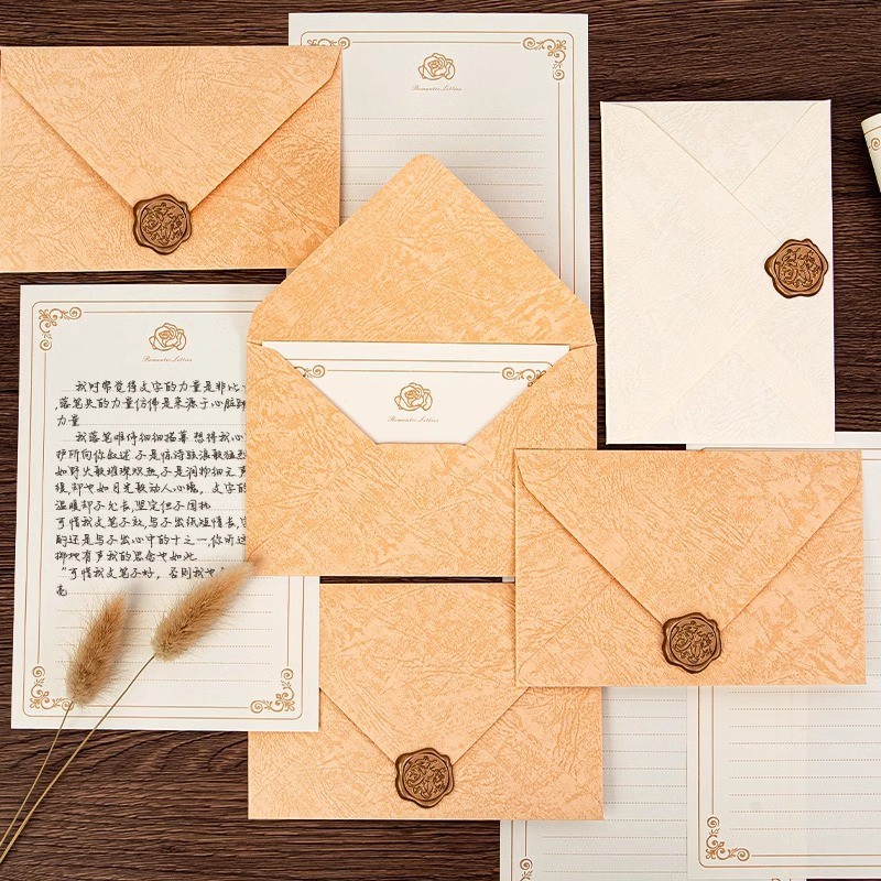 Vintage Envelope and letter paper set wedding invitations, cards, postcards, envelopes