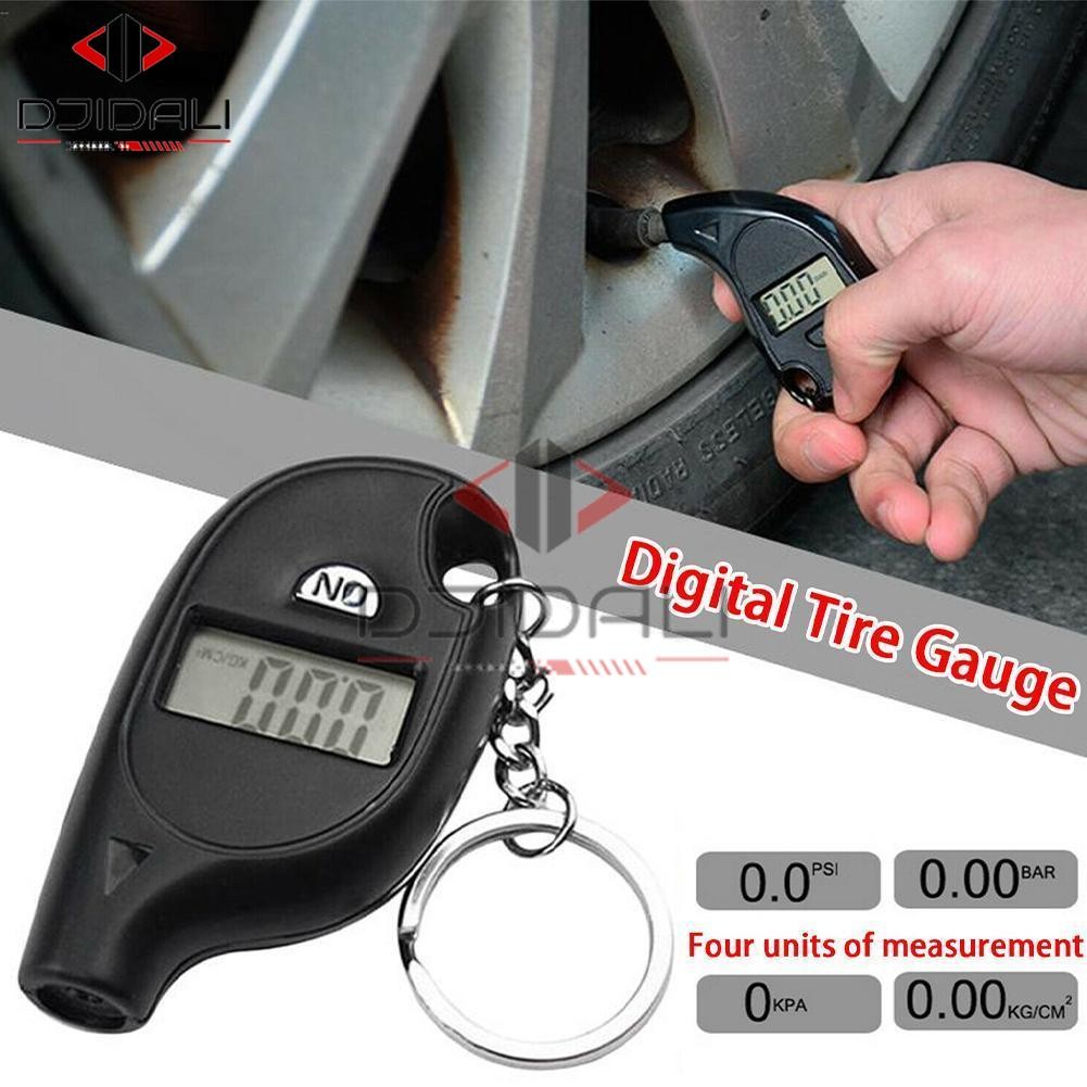 Mini Car Tire Pressure Detector LCD Display Keychain Portable Digital Tire Pressure Gauge Motorcycle Diagnostic Tool
