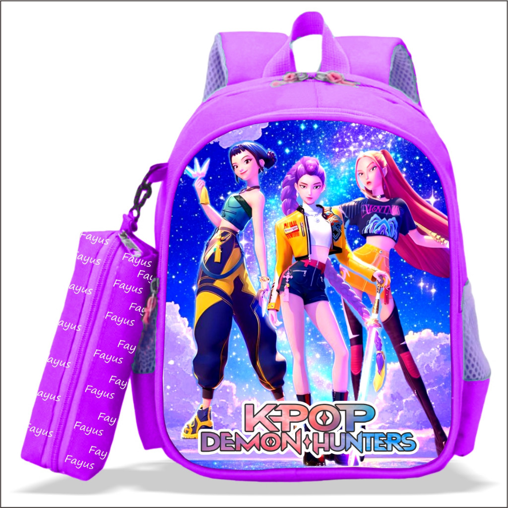 Viral HUNTRIX KPOP DEMON HUNTER Bag Kindergarten-3SD Character School Bag Backpack