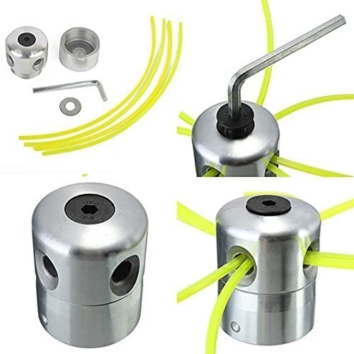 CarCar Aluminium Grass Trimmer Head with 4 Trimmer Lines for Brush Cutter Grass Trimmer Grass Cutter Mesin Potong Rumput