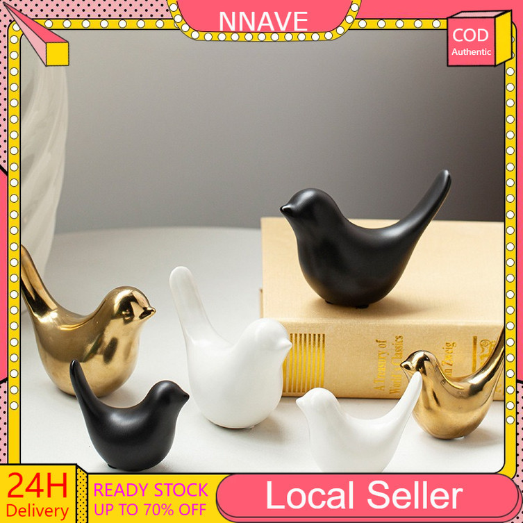 Nordic Ceramic Bird Sculpture Resin Crafts Minimalist Living Room Desktop Sample Room Animal Decoration Ornaments