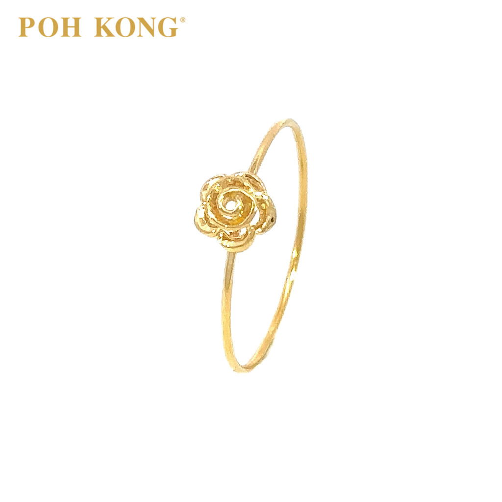 POH KONG 916/22K Yellow Gold Rose Mini Ring