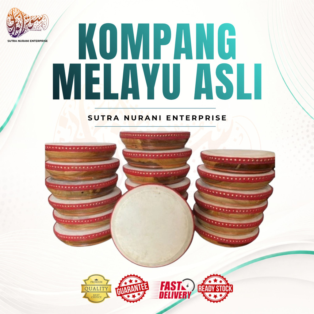 Kompang Tempatan Murah Kampung Melayu Asli [Grade A 100%]