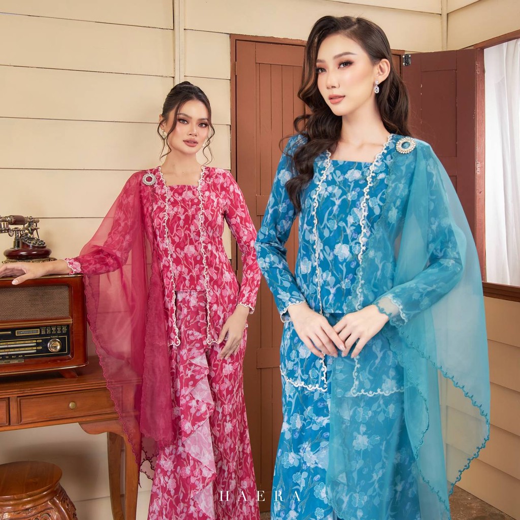 HAERA || NADEERA Soft Chiffon Kurung Modern with Beads