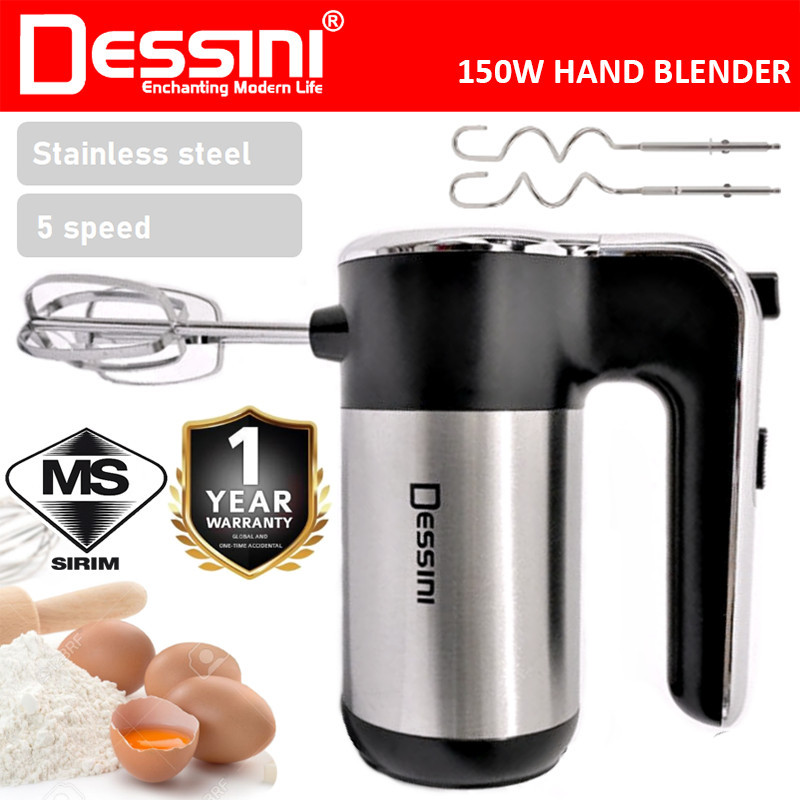 DESSINI ITALY 5 Speed Electric Hand Mixer Egg Beater Blender Grinder Processor Dough Whisk Mesin / Pengadun Bancuh Telur