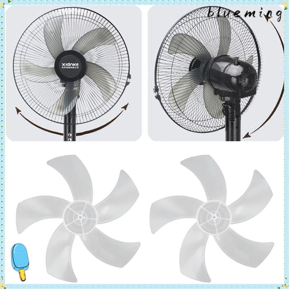 BLUEMING Five Blades Fan, Plastic Big Wind Fan Blade,  Slow Noise Fan Accessories for Pedestal Fan Table Fan Wall Fan
