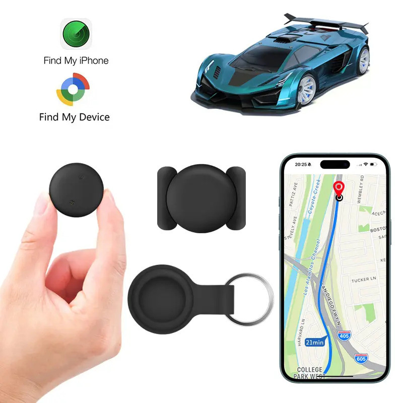 Penjejak GPS untuk Kereta, Peranti Penjejak Mini dengan Sarung Magnetik Tahan Cuaca-Tiada Bayaran Bulanan-Penjejak GPS Tersembunyi Terbaik, Peranti Anti-Hilang, Berfungsi dengan Apple Find My hadiah hari bapa