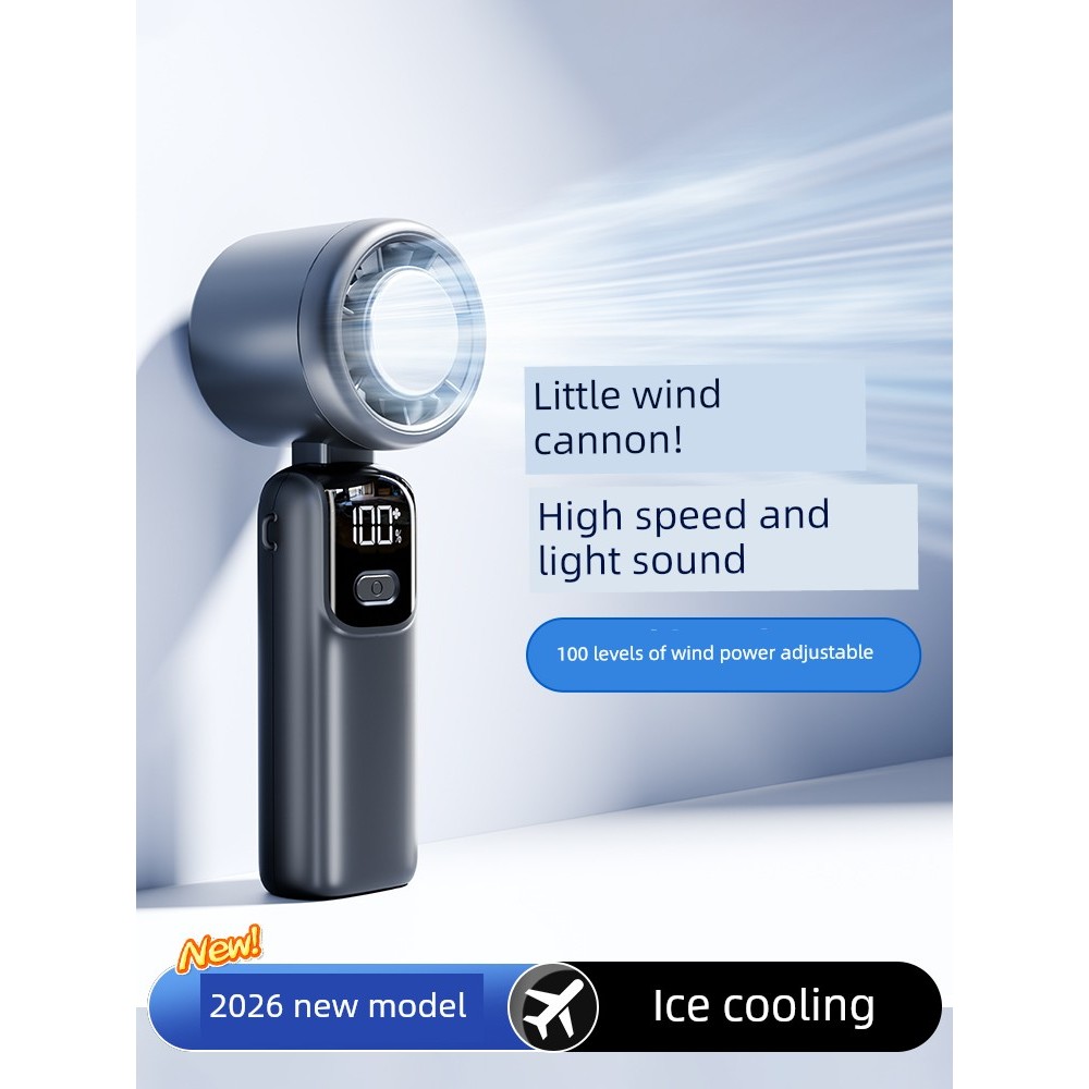 | 制冷小风扇 | 【kipas mini bateri tahan lama】 kipas turbo mini ✌2026 New Style Handheld Small Fan Turbo Refrigeration Small Air Conditioner Cold Air Ice Pack Portable Portable USB Charging Electric Fan Long Battery Life Home Office Desktop Silent Hanging Neck